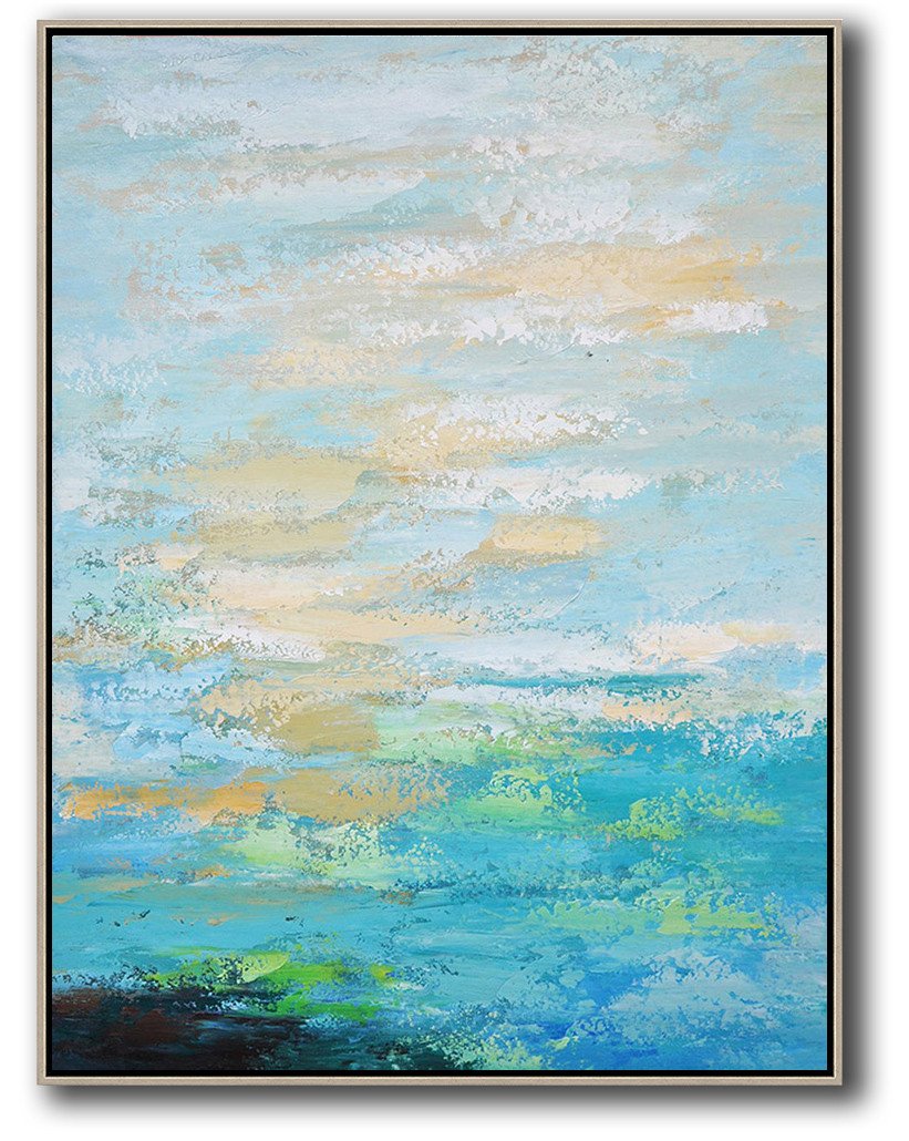 Vertical Palette Knife Contemporary Art #L3B paintings and prints
